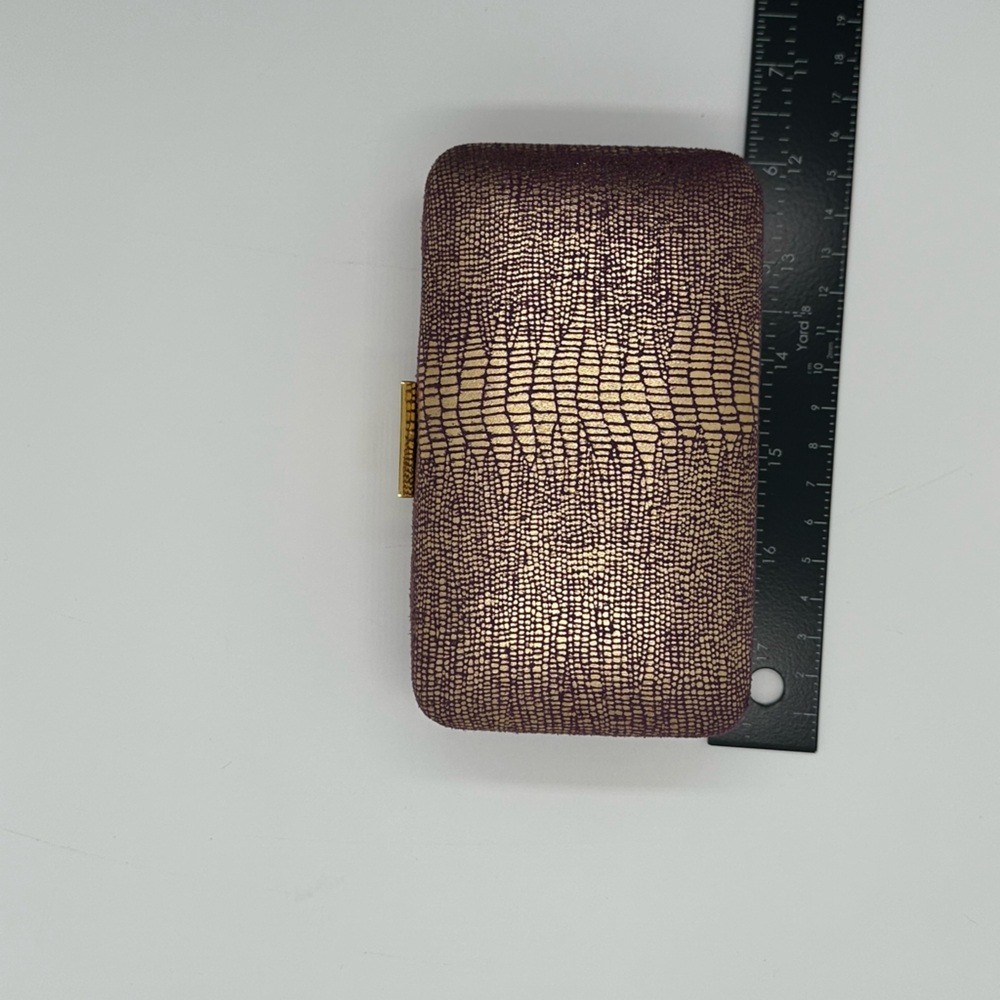 TARTE Hard Clutch Bag Gold and Deep Purple - Picture 7 of 8
